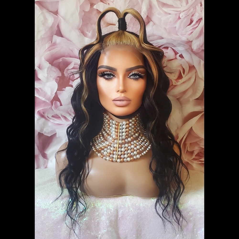100%virgin human hair closure wig 18